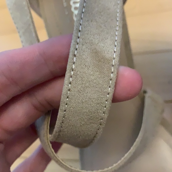 Nude Strapy Cork Wedges - Picture 5 of 5